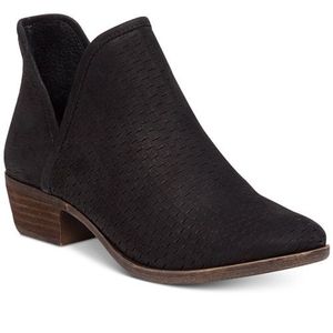Lucky Brand black Suede booties NEW NEVER WORN!
